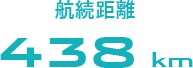 航続距離 438 km